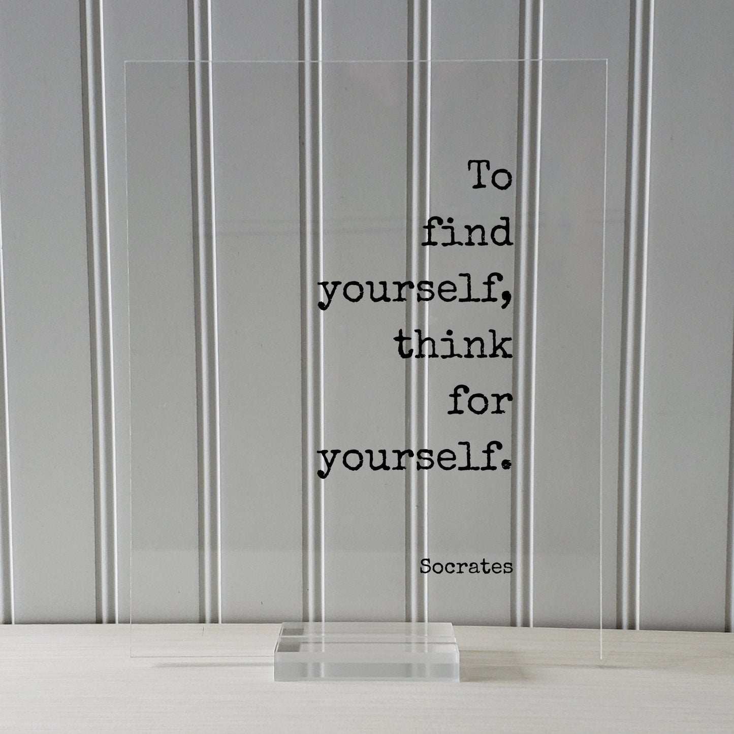 Socrates - To find yourself, think for yourself - Philosophy Teacher Academic Educator Instructor Tutor Coach Gift Thinking Thought