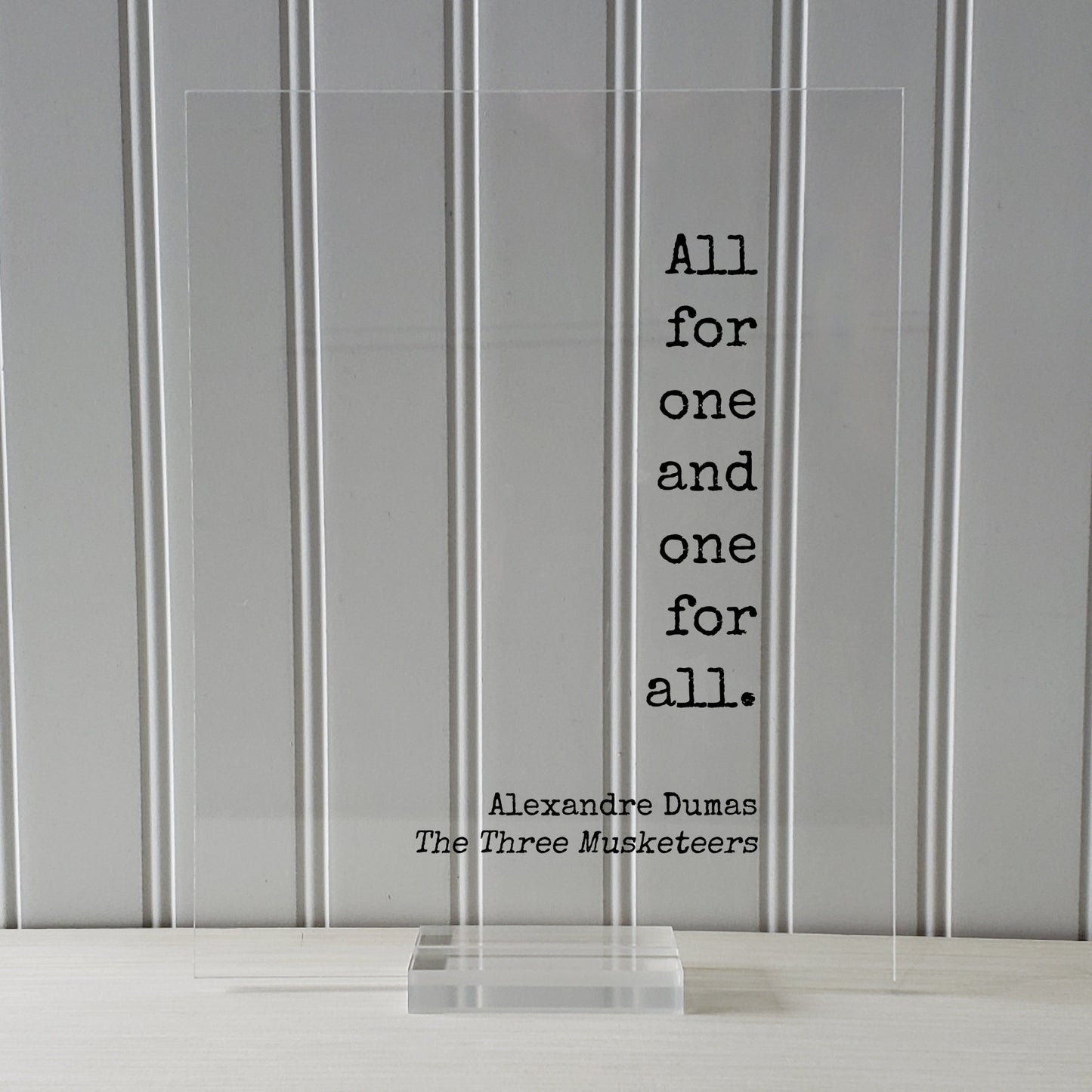 Alexandre Dumas - The Three Musketeers - All for one and one for all - Floating Quote - Adventure Generosity Charity Altruism Philanthropy