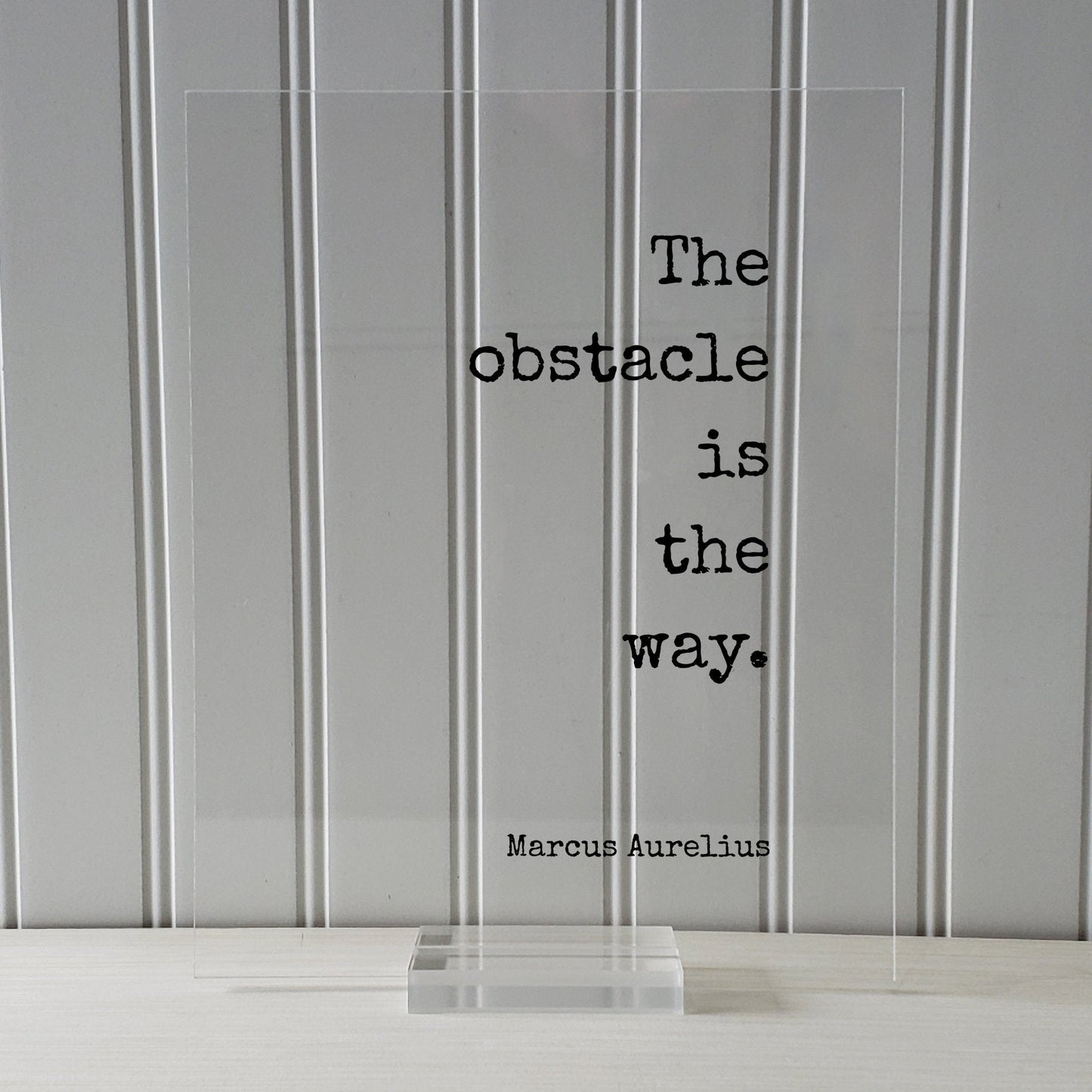 Marcus Aurelius - The obstacle is the way - Floating Quote - Hard Work Motivation Success Business Progress Workout Exercise Achievement
