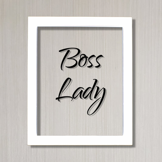 Boss Lady - Floating Quote - Office Decor - Workplace Sign - Gift for Boss Supervisor - Female Boss - Women Owned Business - Funny