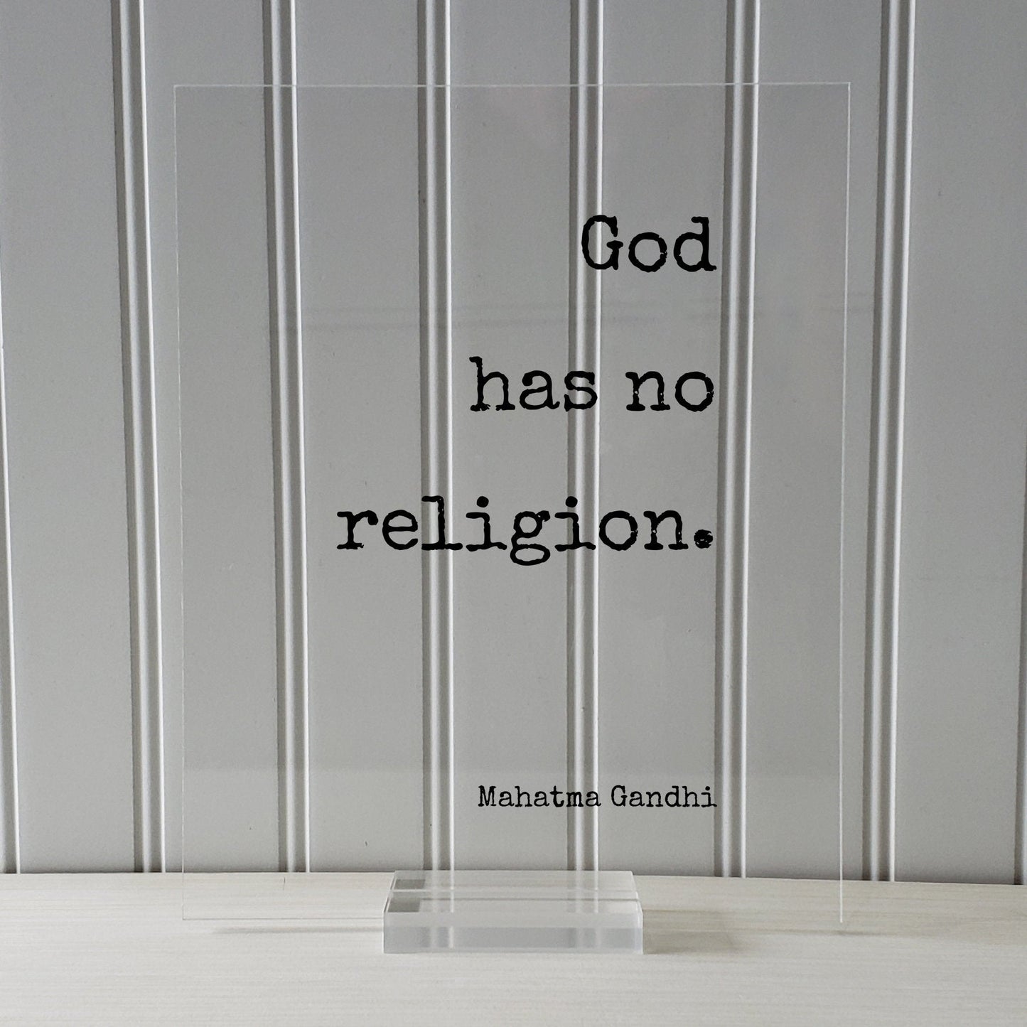 Mahatma Gandhi - Floating Quote - God has no religion. - Quote Art Print - Motivational Print - Inspirational Gandhism