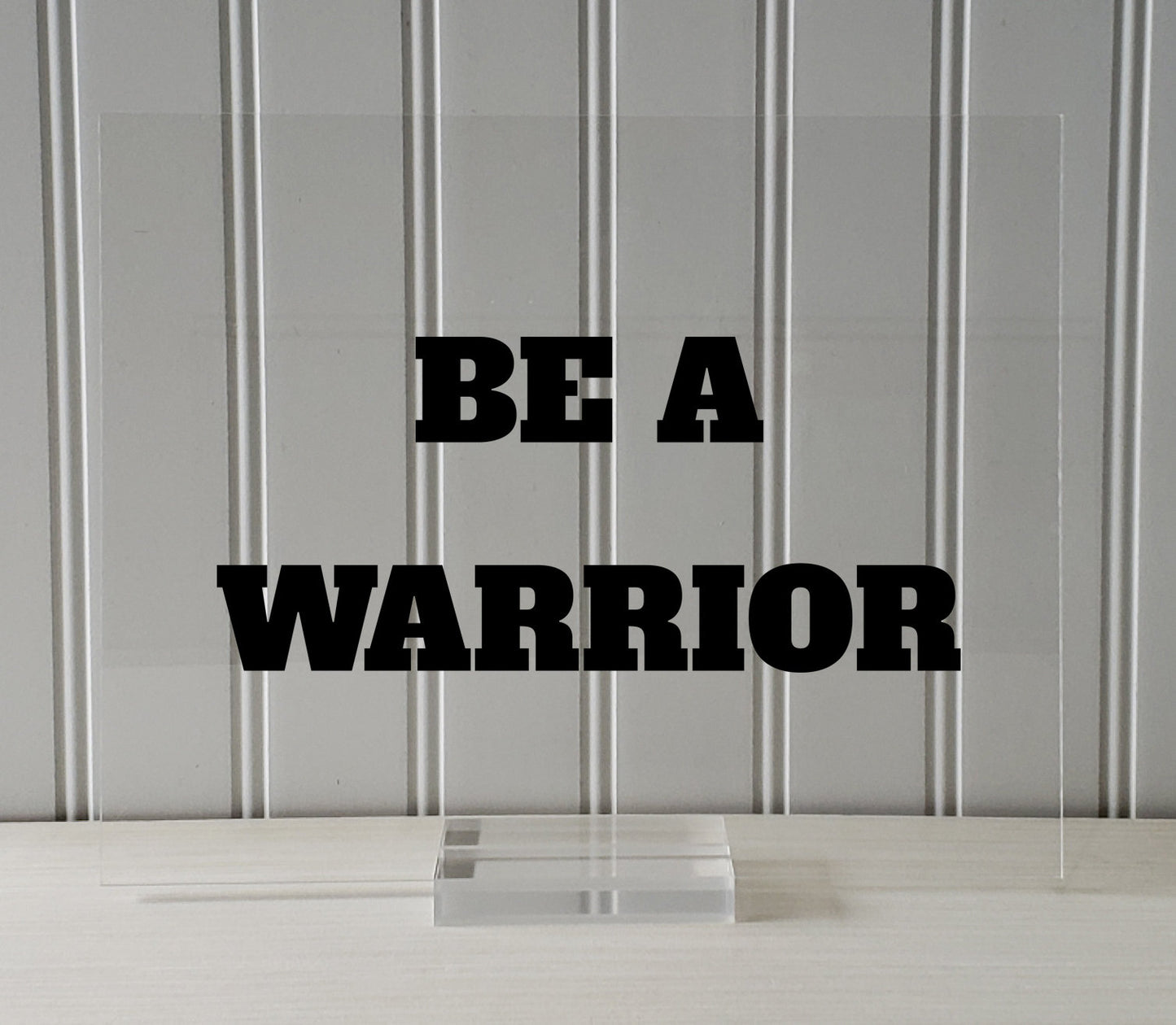 BE A WARRIOR - Floating Quote - Hard Work Motivation Success Business Progress Inspiration Workout Exercise Achievement Victory Prosperity