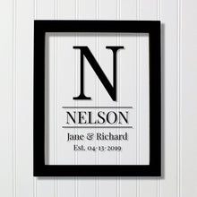 Last Name Letter Sign - Letter Monogram - Family Name - Housewarming Wedding Bridal Anniversary Gift - Established - Floating Modern Minimal