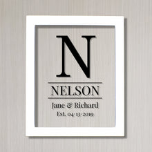 Last Name Letter Sign - Letter Monogram - Family Name - Housewarming Wedding Bridal Anniversary Gift - Established - Floating Modern Minimal