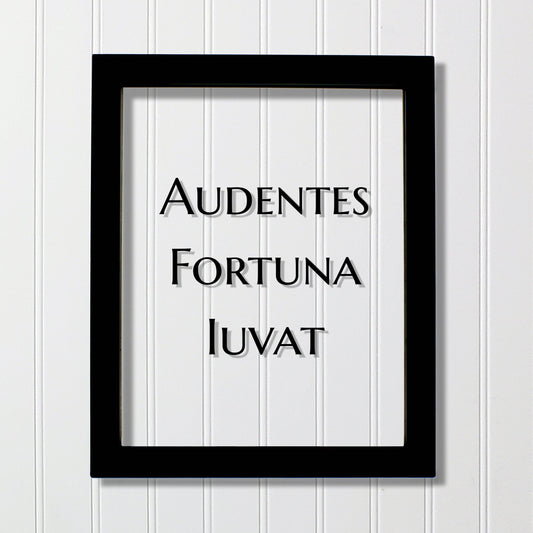Audentes Fortuna Iuvat - Floating Quote - Latin Proverb - Fortune favors the bold - favors the daring - Courage Fearless Adventure Heroic
