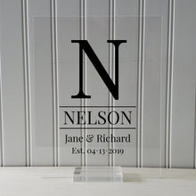 Last Name Letter Sign - Letter Monogram - Family Name - Housewarming Wedding Bridal Anniversary Gift - Established - Floating Modern Minimal