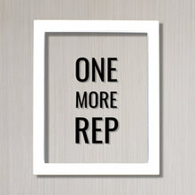 ONE MORE REP - Floating Quote - Workout Gym Decor Exercise Weightlifting Training Motivation Working Out Lifting Weights Bodybuilding Grind