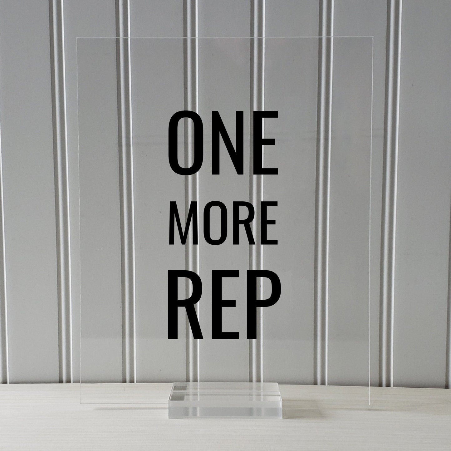 ONE MORE REP - Floating Quote - Workout Gym Decor Exercise Weightlifting Training Motivation Working Out Lifting Weights Bodybuilding Grind
