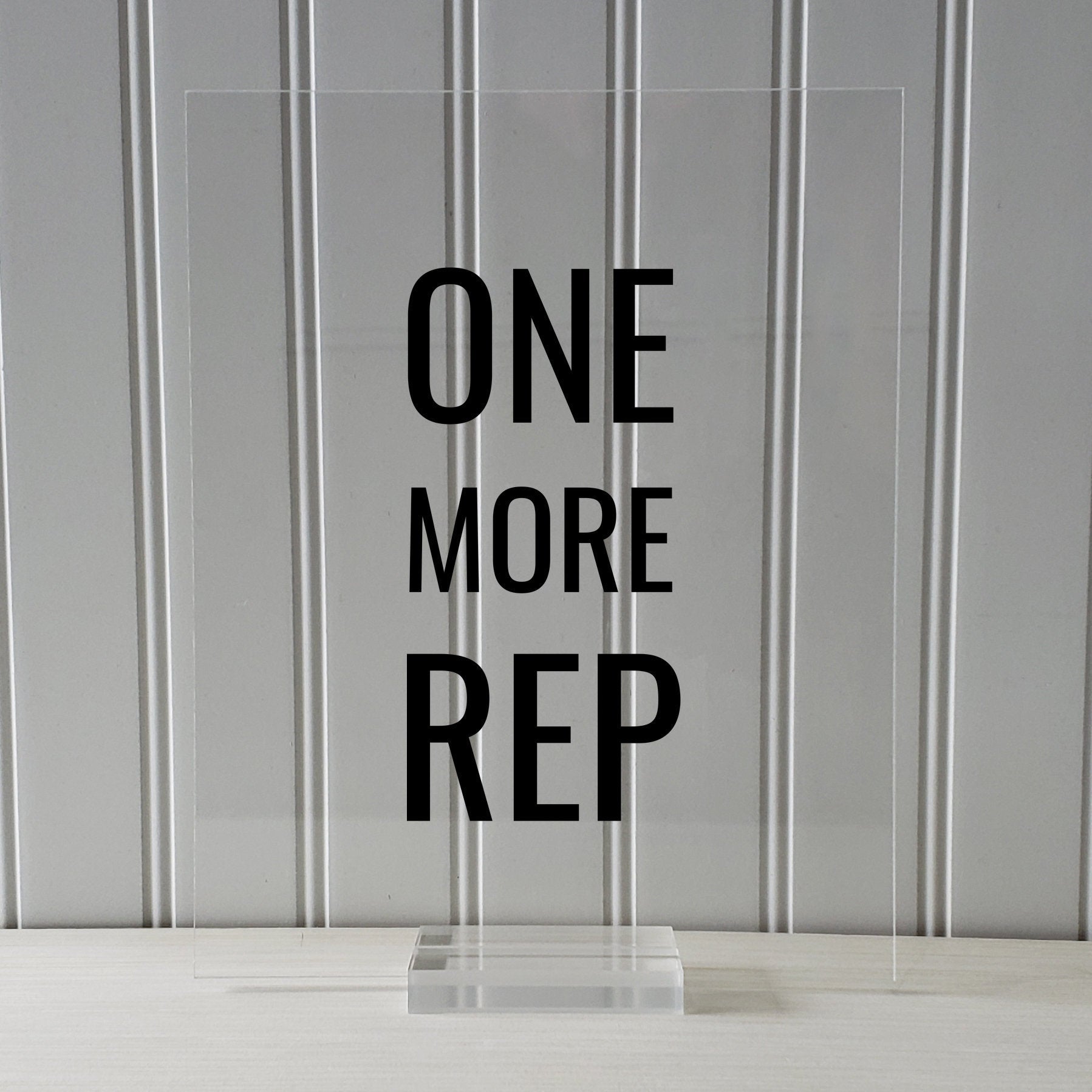 ONE MORE REP - Floating Quote - Workout Gym Decor Exercise Weightlifting Training Motivation Working Out Lifting Weights Bodybuilding Grind