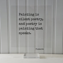Plutarch - Floating Quote - Painting is silent poetry, and poetry is painting that speaks - Gift for Artist Poet Painter Art Writer