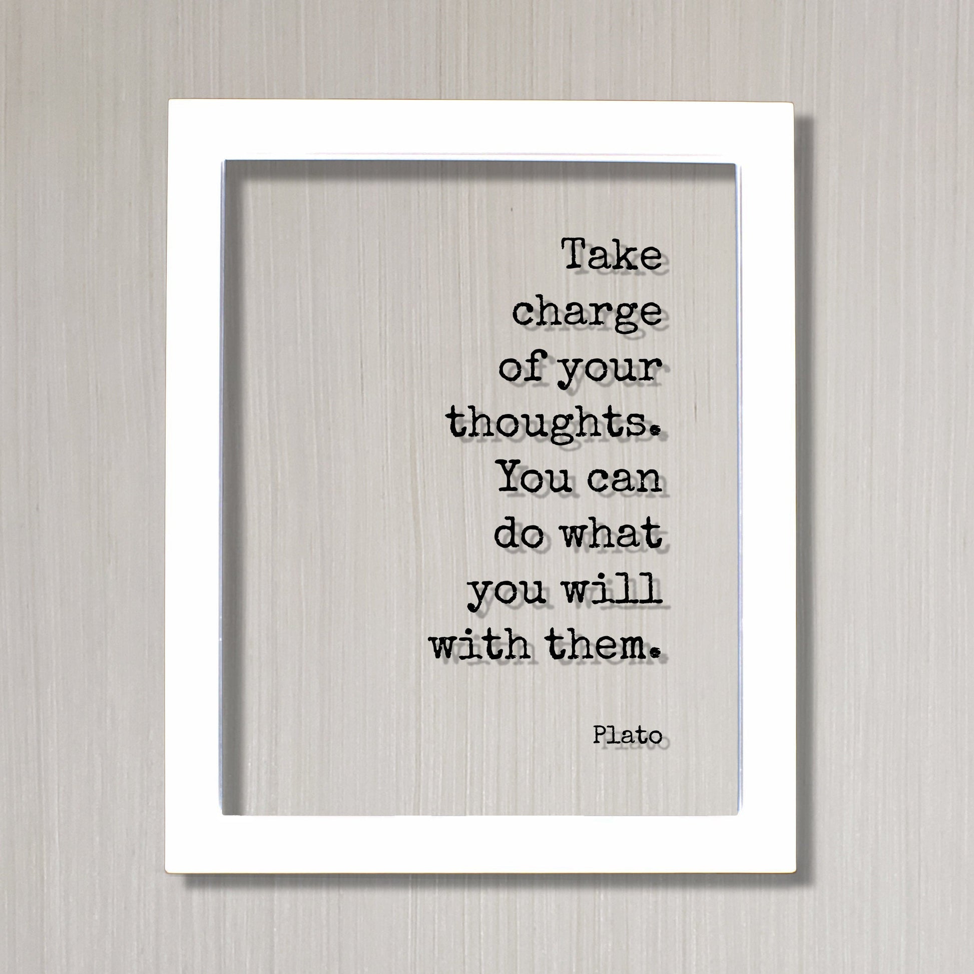 Plato - Floating Quote - Take charge of your thoughts. You can do what you will with them - Philosophy Thinking Mind Meditation