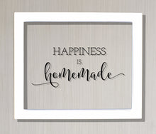 Happiness is homemade - Kitchen Sign Plaque - Farmhouse Decor - Gift for Cook Chef Baker - Cooking Baking - Floating Quote Crafting Handmade