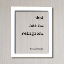 Mahatma Gandhi - Floating Quote - God has no religion. - Quote Art Print - Motivational Print - Inspirational Gandhism