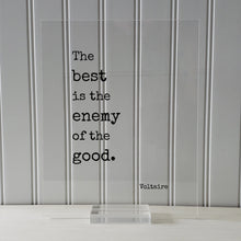 Voltaire - Floating Quote - The best is the enemy of the good - Business Success Entrepreneur Progress Motivation Inspiration