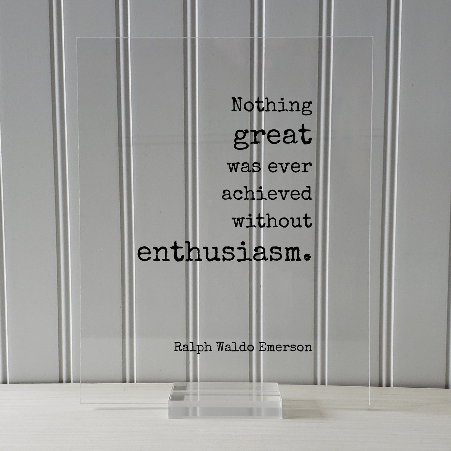 Ralph Waldo Emerson Nothing great was ever achieved without enthusiasm Motivation Success Business Progress Inspiration Workout Achievement