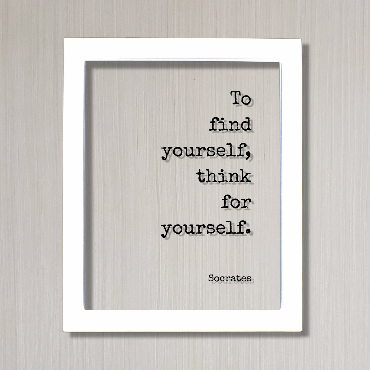 Socrates - To find yourself, think for yourself - Philosophy Teacher Academic Educator Instructor Tutor Coach Gift Thinking Thought