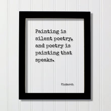 Plutarch - Floating Quote - Painting is silent poetry, and poetry is painting that speaks - Gift for Artist Poet Painter Art Writer