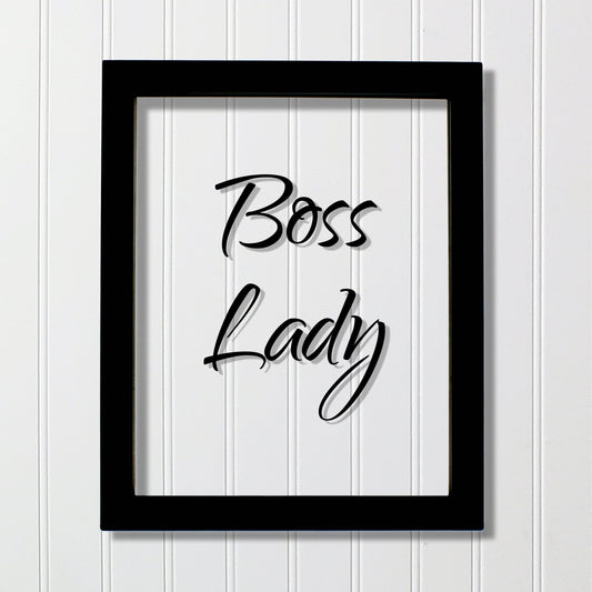 Boss Lady - Floating Quote - Office Decor - Workplace Sign - Gift for Boss Supervisor - Female Boss - Women Owned Business - Funny