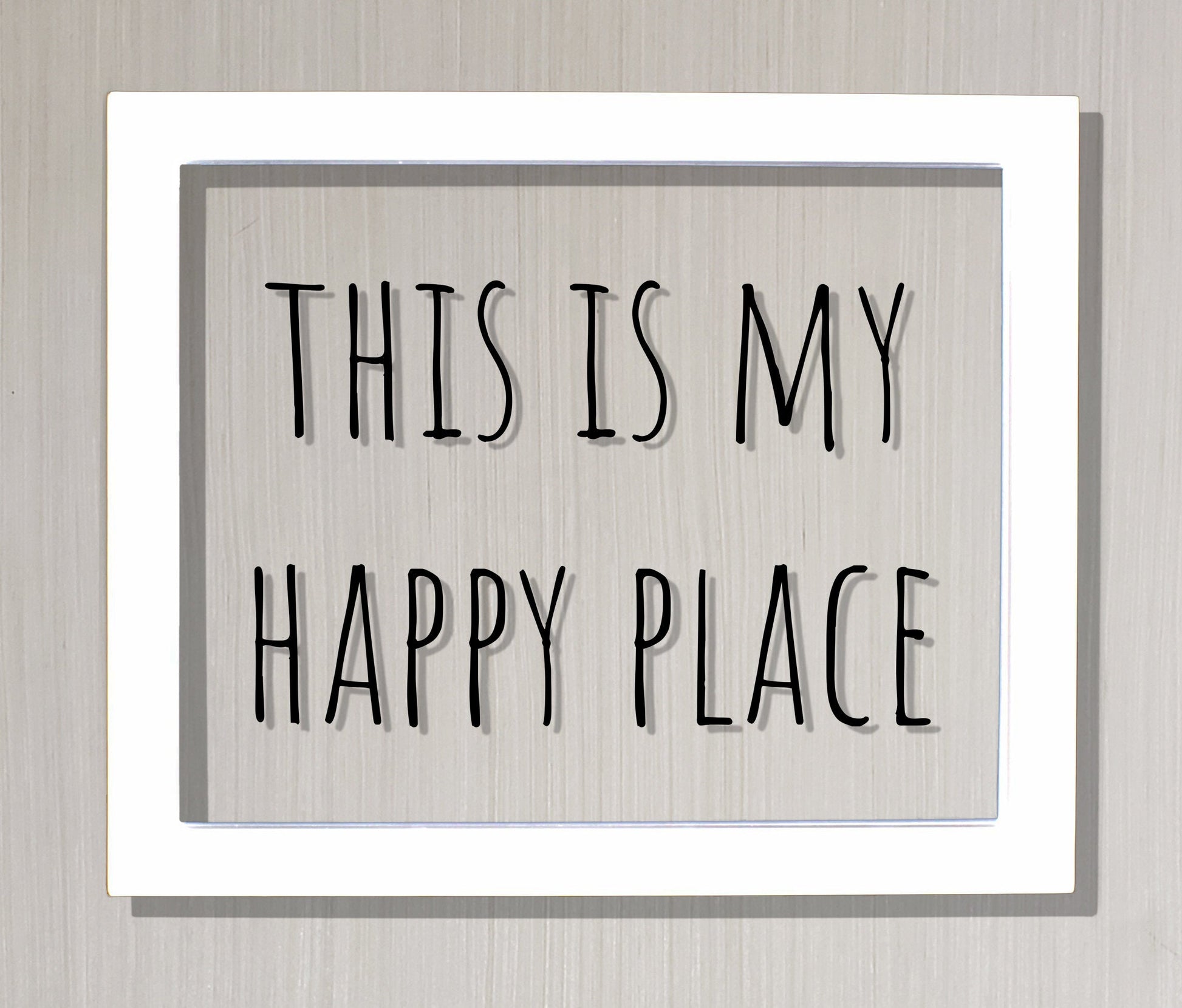 This is my Happy Place - Floating Quote - Happiness Motivation Inspiration Fun Sign Funny - Home Decor - Sign for my House - Favorite Place