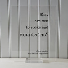 Jane Austen - Pride and Prejudice - Floating Quote - What are men to rocks and mountains? - Quote Art Print - Book Quote - Literary Art