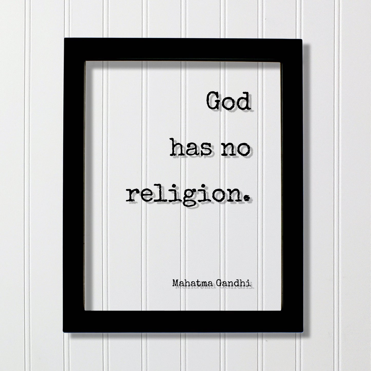 Mahatma Gandhi - Floating Quote - God has no religion. - Quote Art Print - Motivational Print - Inspirational Gandhism