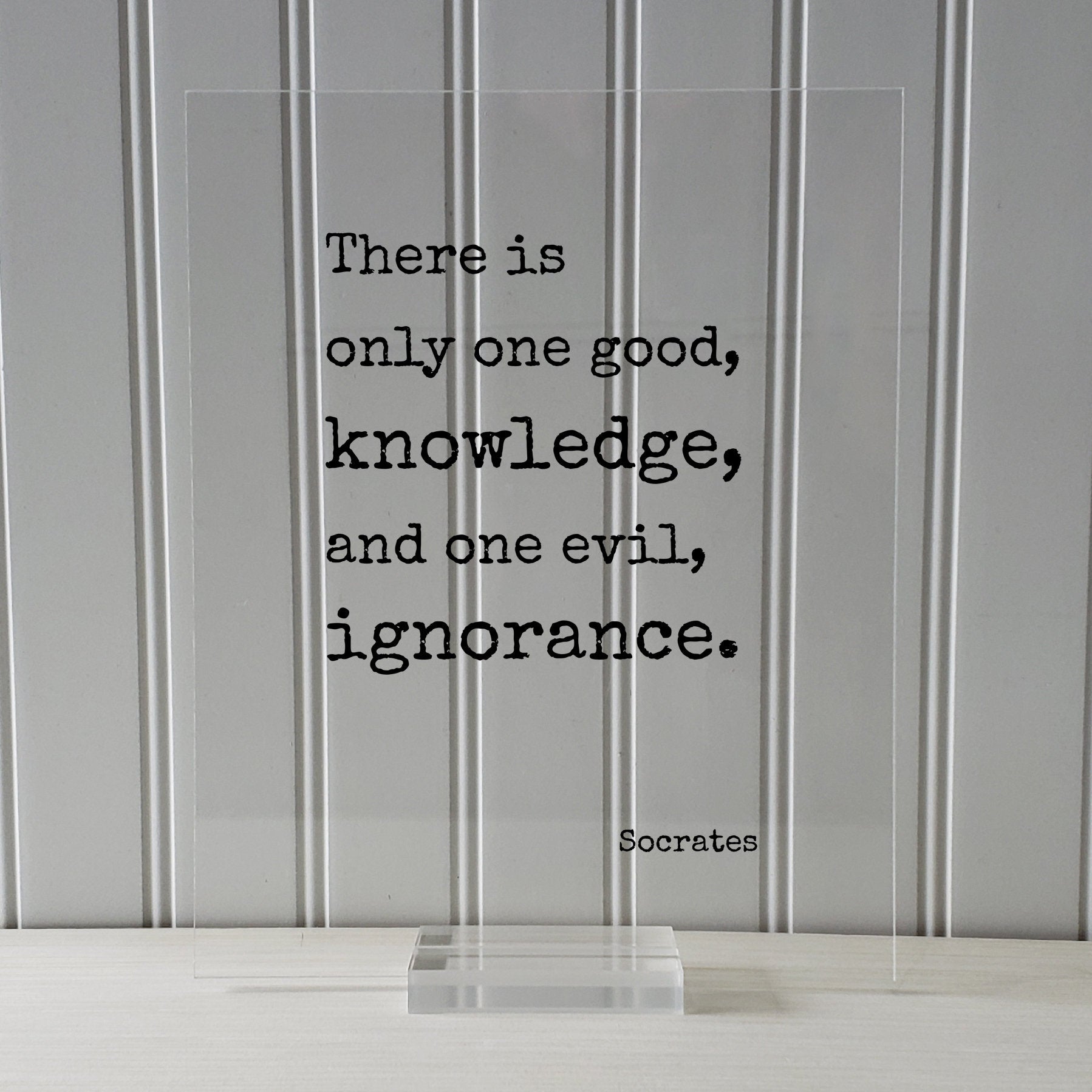 Socrates - There is only one good, knowledge, and one evil, ignorance - Philosophy Teacher Academic Educator Instructor Tutor Coach Gift