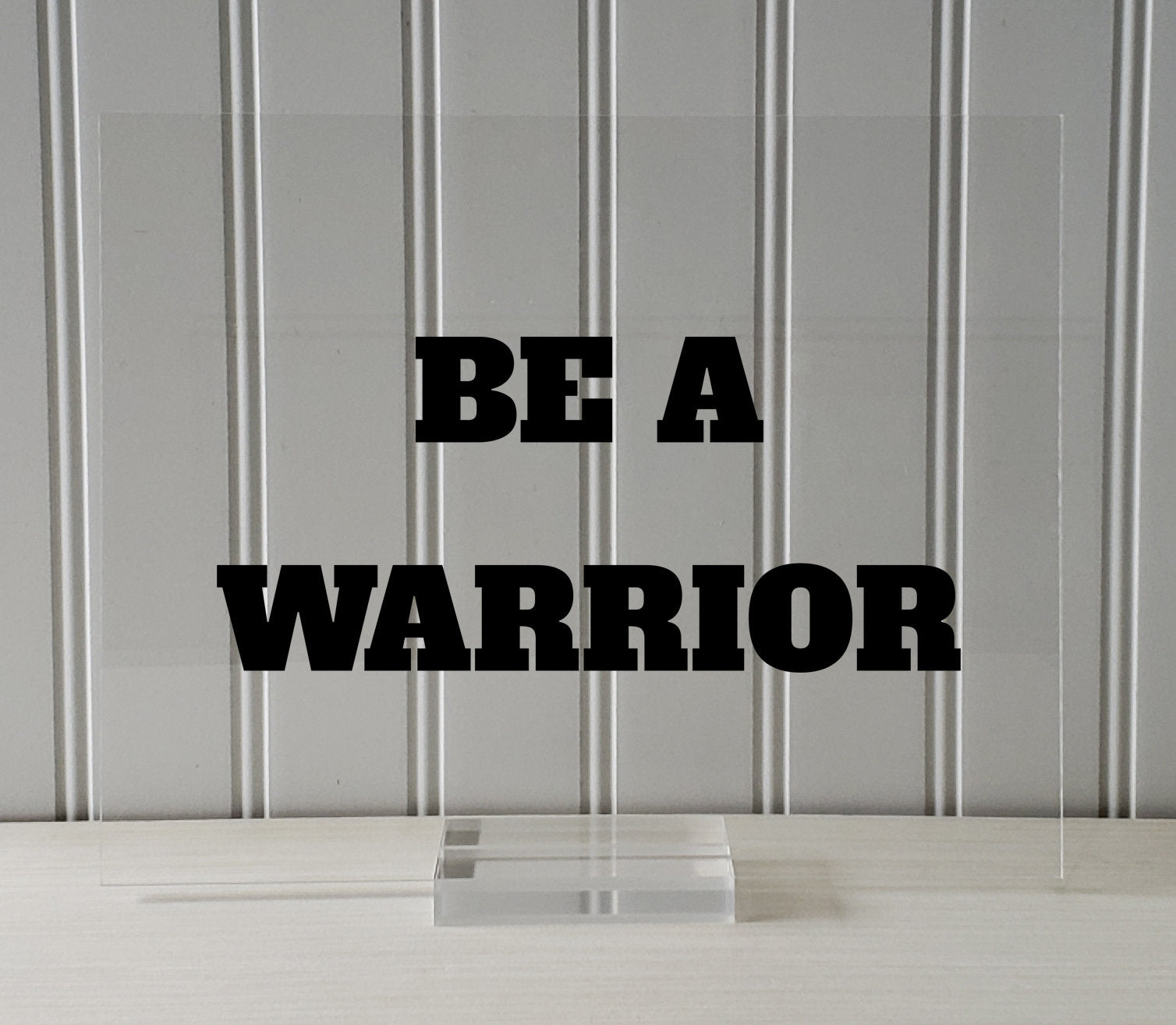 BE A WARRIOR - Floating Quote - Hard Work Motivation Success Business Progress Inspiration Workout Exercise Achievement Victory Prosperity